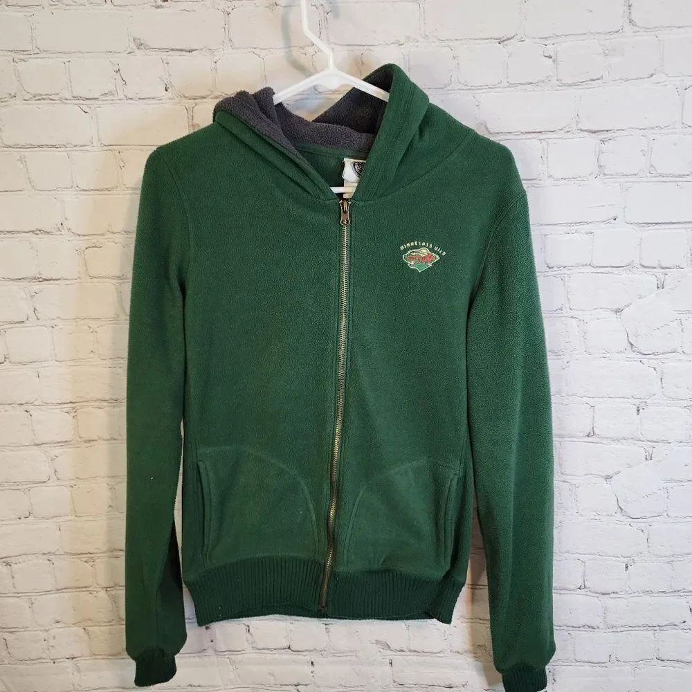 Boy's NHL "Minnesota Wild" full zip sweatshirt hoodie, size Medium